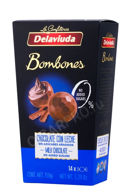 Шоколадные конфеты Delaviuda молочный шоколад без сахара 150г