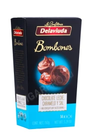 Шоколадные конфеты Delaviuda из молочного шоколада с соленой карамелью 150г