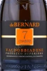 Этикетка Игристое вино де Бернар 7 Омбрэ Вальдоббьядене Просекко Супериоре 0.75л