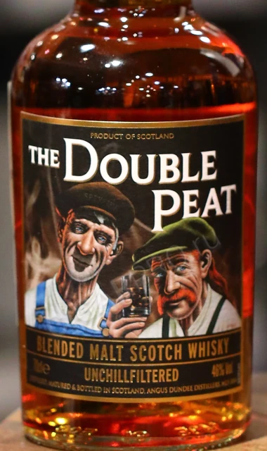 Этикетка Виски the double peat 0.7л
