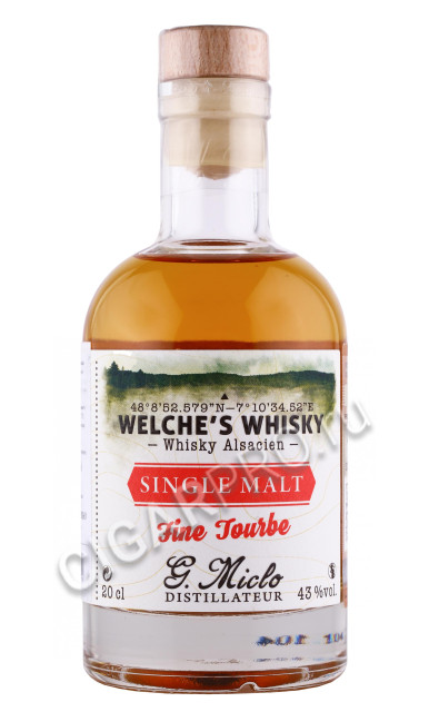 виски welches distillery g miclo single malt fine tourbe 0.2л