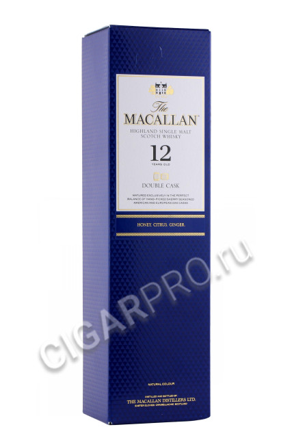 подарочная упаковка macallan double cask 12 years old 0.5л