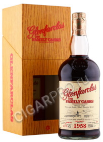 виски glenfarclas family casks 1958г 0.7л в деревянной упаковке