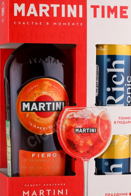 Martini Fiero + 2 Rich Indian Tonic Вермут Мартини Фиеро + 2 Рич Индиан Тоник 0.75л в подарочной упаковке