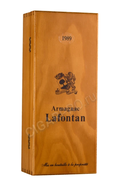 Подарочная коробка Арманьяк Лафонтан 1989г 0.7л