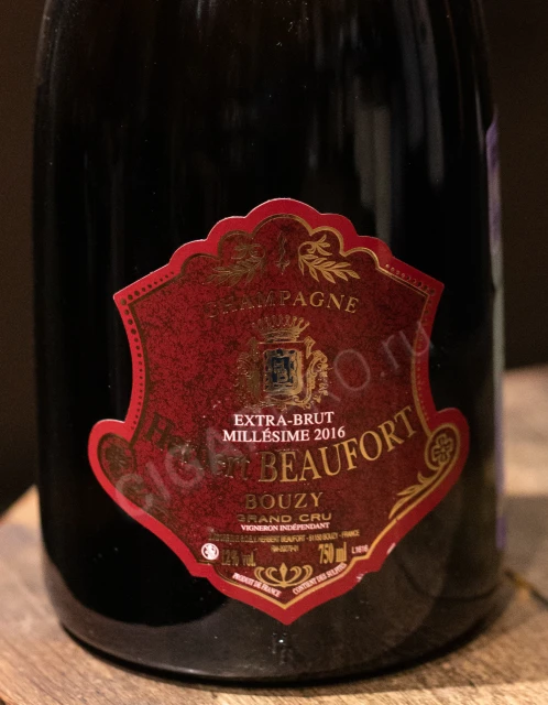 Этикетка шампанское herbert beaufort extra brut 0.75л