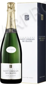 Шампанское Сан Жермен де Крэ Блан де Блан Брют Натюр 0.75л в подарочной упаковке
