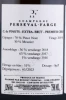 Контрэтикетка Шампанское Персеваль-Фарж К. де Пино 2017г 0.75л