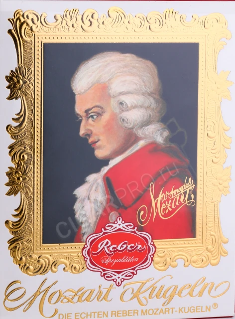 Этикетка Шоколадный набор Reber Mozart 120г