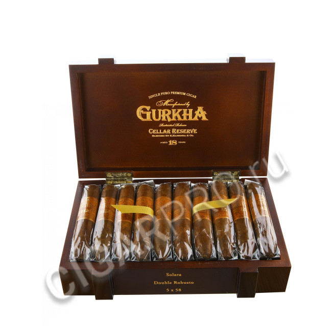 сигары gurkha cellar reserve aged 18 years solara double robusto купить