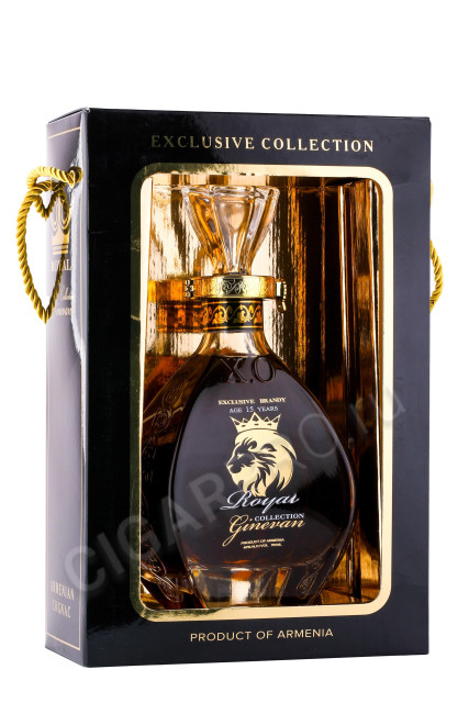 подарочная упаковка коньяк ginevan royal collection 0.75л