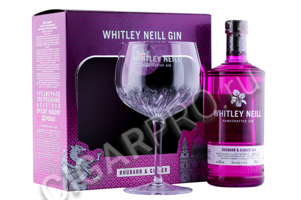 джин whitley neill rhubarb ginger + бокал 0.7л