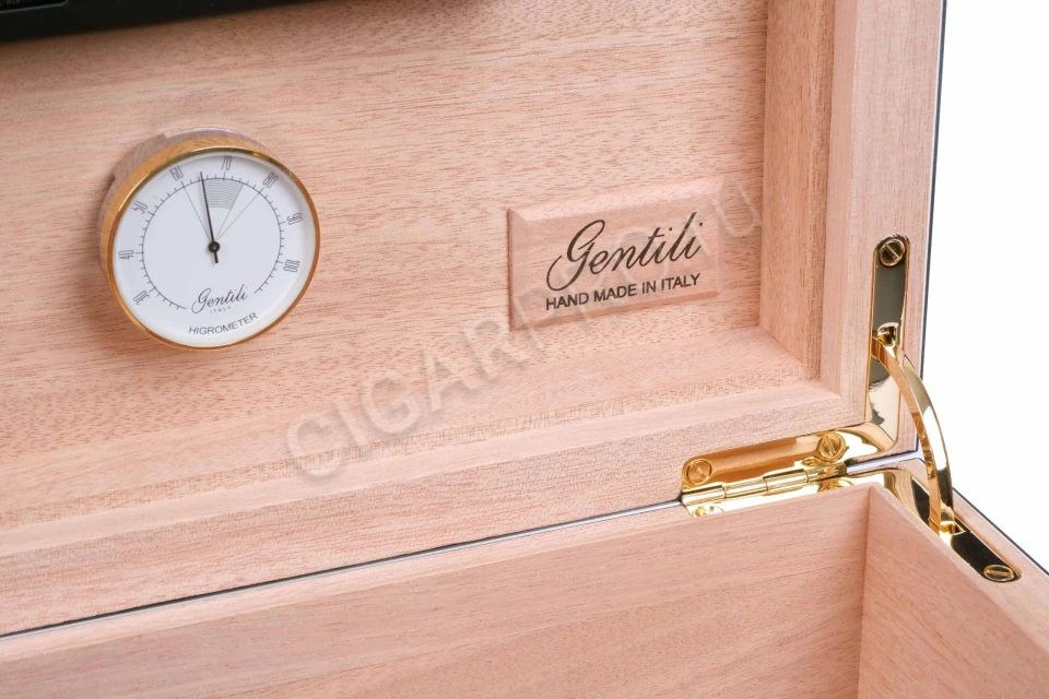 Хьюмидор Gentili Fumatore Dorato SV50-Black-Smoker-Gold