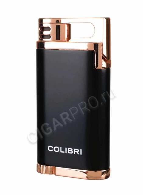 Зажигалка Colibri Belmont, черная-розовое золото LI200C12