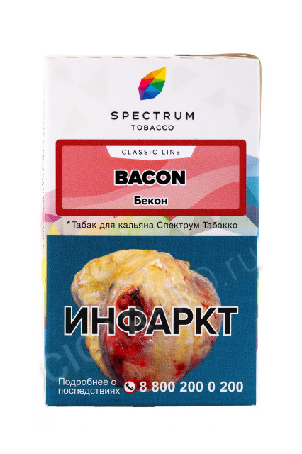 табак для кальяна spectrum classic line bacon 40г