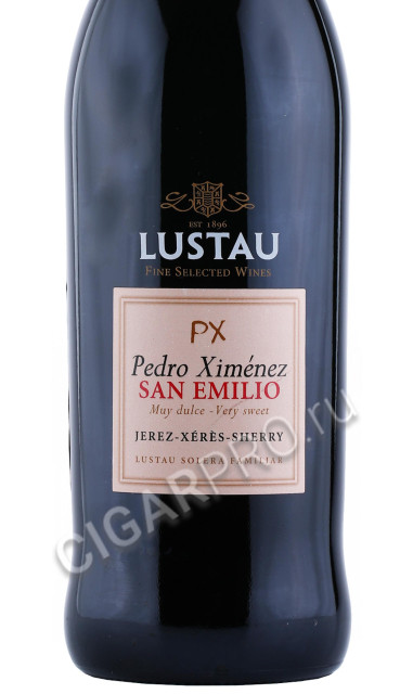 этикетка херес lustau px san emilio pedro ximenez 0.75л