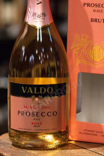 Valdo Marca Oro Prosecco Rose Brut Игристое вино Вальдо Марка Оро Просекко Розе Брют 0.75л в подарочной упаковке