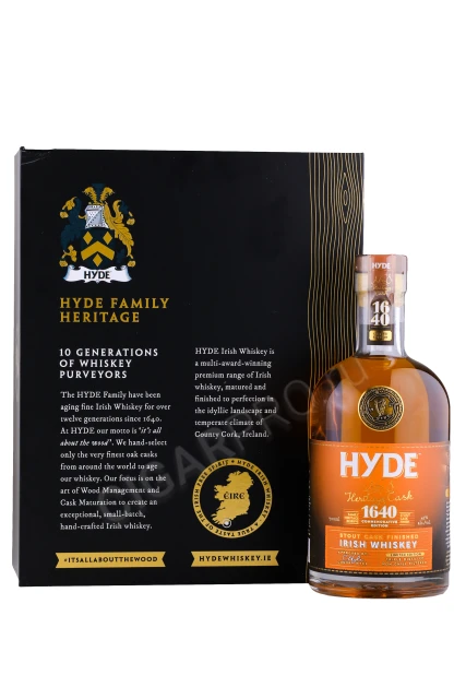 Hyde №8 Stout Cask Finish Виски Хайд №8 Стаут Каск Финиш 0.7л + 2 стакана в подарочной упаковке