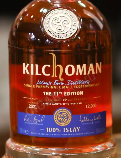 Этикетка виски kilchoman 100% islay 0.7л