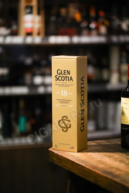 Подарочная коробка Виски Глен Скотиа 18 лет 0.7л