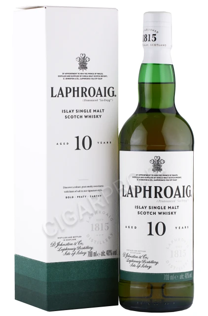Виски Лафройг 10 лет 0.7л в подарочной упаковке