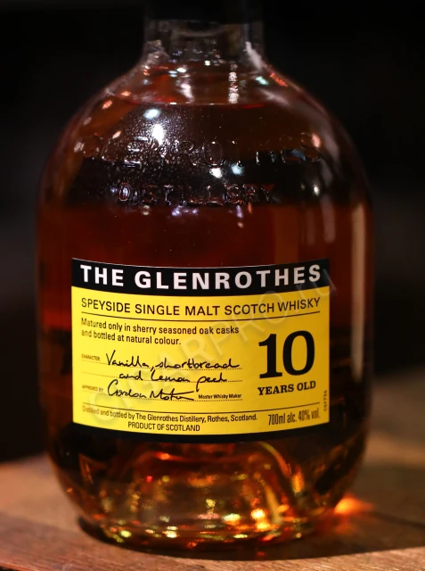 Этикетка виски glenrothes speyside single malt 10 years 0.7л