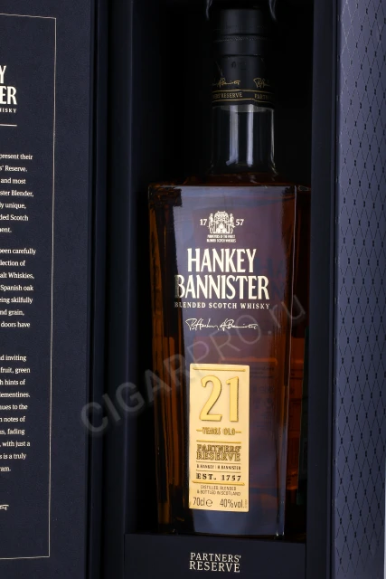 Hankey Bannister 21 years old Виски Хэнки Бэннистер 21 год 0.7л в подарочной упаковке