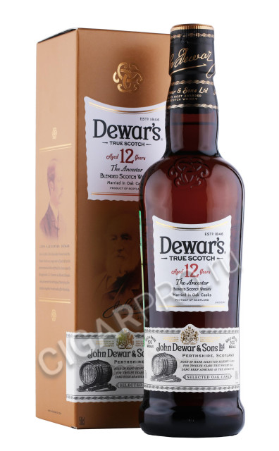 виски dewars 12 years 0.5л в подарочной упаковке