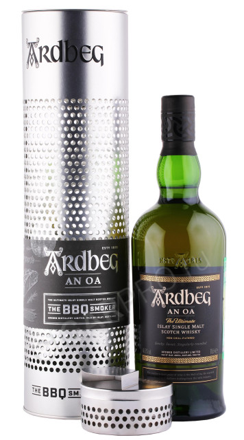 виски ardbeg an oa bbq smoker 0.7л в подарочной тубе