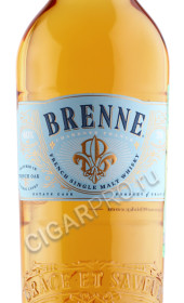 этикетка виски brenne french single malt 0.7л