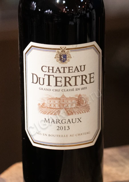 Этикетка французское вино chateau du tertre margaux aoc grand cru 0.75л