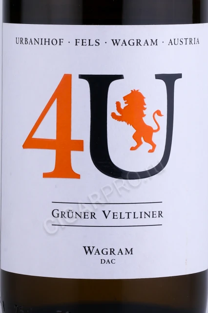 Этикетка Вино Урбанихоф 4Ю Грюнер Вельтлинер 0.75л