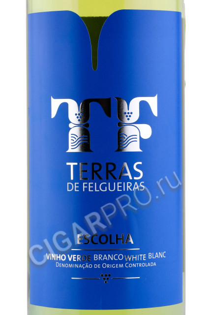 этикетка terras de felgueiras espadeiro doc vinho verde 0.75л