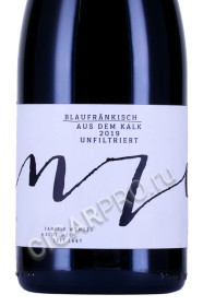 этикетка вино wenzel blaufrankisch aus dem kalk 0.75л