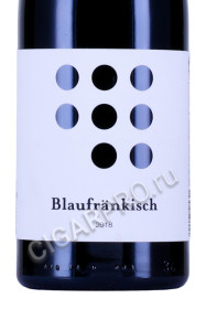 этикетка вино blaufrankisch burgenland 0.75л