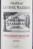 Этикетка Вино Шато Ла Круа Мазеран Сент-Эмильон Гранд Крю 0.75л