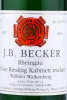 Этикетка Вино Ж. Б. Беккер Рислинг Кабинетт Валлуфер Валькенберг 0.75л